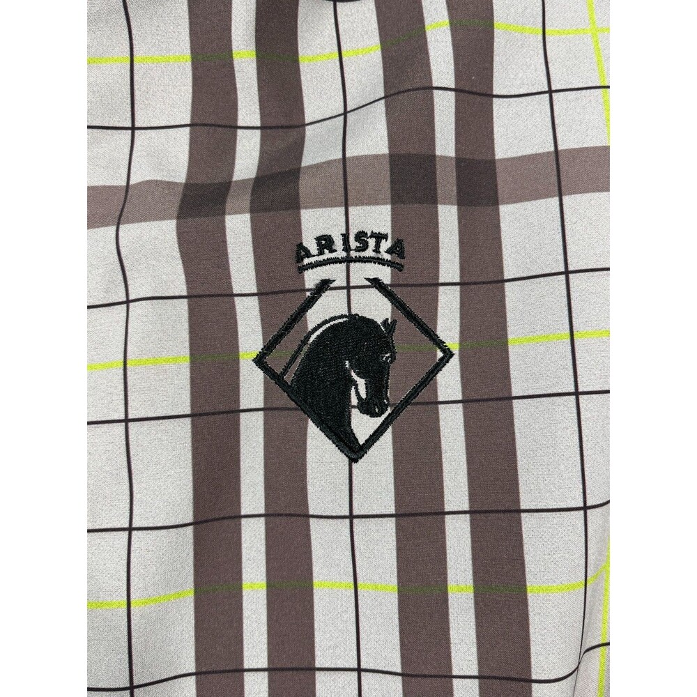 Arista Equestrian Limited Edition Riding Vest Womens Plaid Gray Green Large - Picture 2 of 7